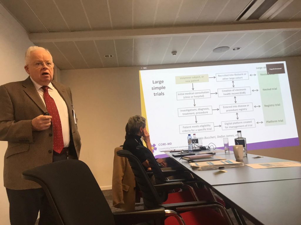 Alan Fraser presenting the CORE-MD results at Biomedical Alliance General Assembly